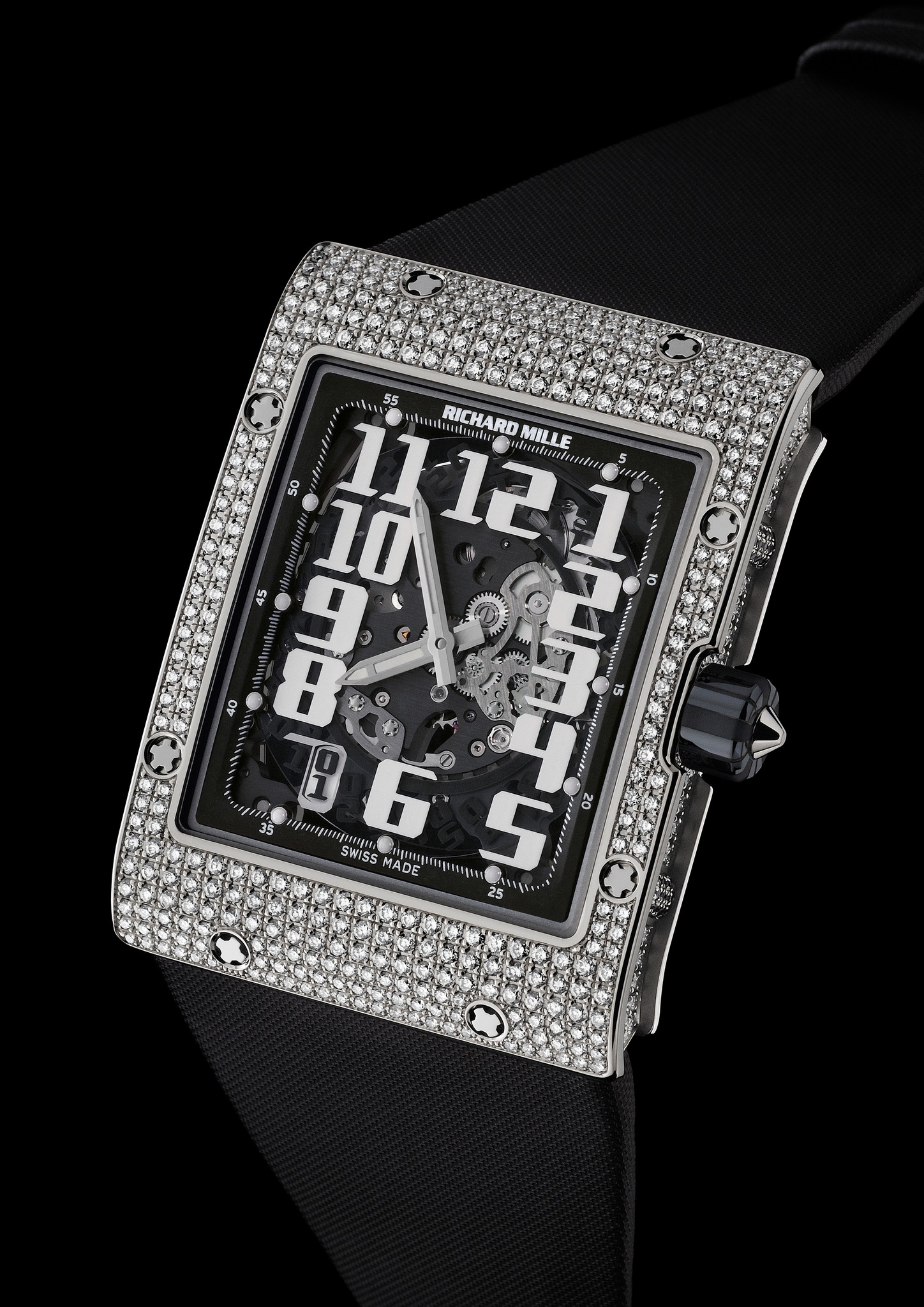 Replica Richard Mille RM 016 Automatic Diamonds White Gold Watch